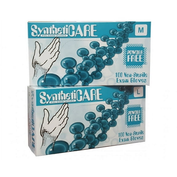 Syntheticare Vinyl Powder-Free Exam Gloves - X-Large, 100/Box