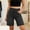 001Black, variant on Womens Jean Shorts Bermuda Fashion Jeans Stretch Denim Pull on Elastic Waist Summer Denim Shorts Navy L