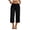 Black, variant on Capri Pants for Women Plus Size Wide Leg Cropped Barrel Pants Summer Casual Capris with Pockets Purple B XXXL
