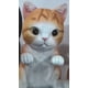 thumbnail image 1 of Adorno de gato, estatua de resina artesanal, decoración para el hogar, la oficina o el dormitorio, figura de gato única, pequeño detalle decorativo para estante, material de resina marrón,, 1 of 9