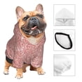 thumbnail image 3 of Goofa Rose Gold Pink Glitter Pattern Small Dog Sweater Hoodies Pet Grey Hooded Soft Fleece Sweatshirts with Pocket Fall Winter Puppy Cat Sweaters Warm Clothes-X-Small, 3 of 8