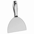 thumbnail image 1 of 6-Inch Polished Stainless Steel Drywall Finishing Scraper Tool, One-Piece All-Metal Construction for Smooth Performance, 1 of 5