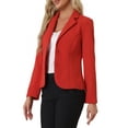 thumbnail image 5 of INSPIRE CHIC Women's Work Blazer Lapel Collar Long Sleeve Jacket Suit Blazer 3XL Bright Red, 5 of 7