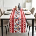 thumbnail image 6 of 4th of July Table Runner Decor - Patriotic American Flower Table Runner for Home - Memorial Day Decorations - Fourth of July Accessories Decor Party Supplies Indoor Outdoor, 6 of 8