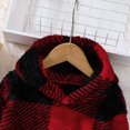 thumbnail image 2 of Gibobby Camisas De Vestir Otoño Invierno niños pequeños niñas manga larga cuadros estampados polar Sudadera con capucha Tops prendas de vestir para niños ropa(Rojo, 4-5 Años), 2 of 5