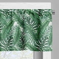 thumbnail image 3 of Ambesonne Palm Leaf Valance Pack of 2, Watercolor Jungle, 54"X18", Forest Green and White, 3 of 5