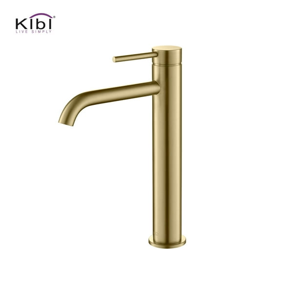 Kibi Circular Single Handle Bathroom Vessel Sink Faucet