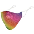 thumbnail image 2 of 2- Pack Rainbow Sequin Face Covers with Adjustable Elastic Ear Loop Cover Full Face Anti-Dust, Unisex, Washable and Reusable (Rainbow), 2 of 6