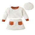 thumbnail image 1 of Ensemble Jupe et Béret Matelassés de Mode Automnale pour Tout-Petite Fille, 1 of 9