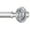 Silver, variant on KAMANINA 7/8" Adjustable Single Curtain Rod with Translucent Finial, 48 - 84", Gold