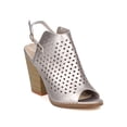 thumbnail image 1 of New Women Nature Breeze Webber-12 Metallic Perforated Slingback Chunky Heel Mule, 1 of 6