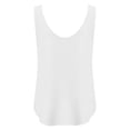 thumbnail image 4 of Siminsem Plain V Neck Tank Top for Women Button Down Sleeveless Blouse with Chest Pocket Loose Flowy Undershirt for Summer Layering Yoga Hiking, White, L, 4 of 8