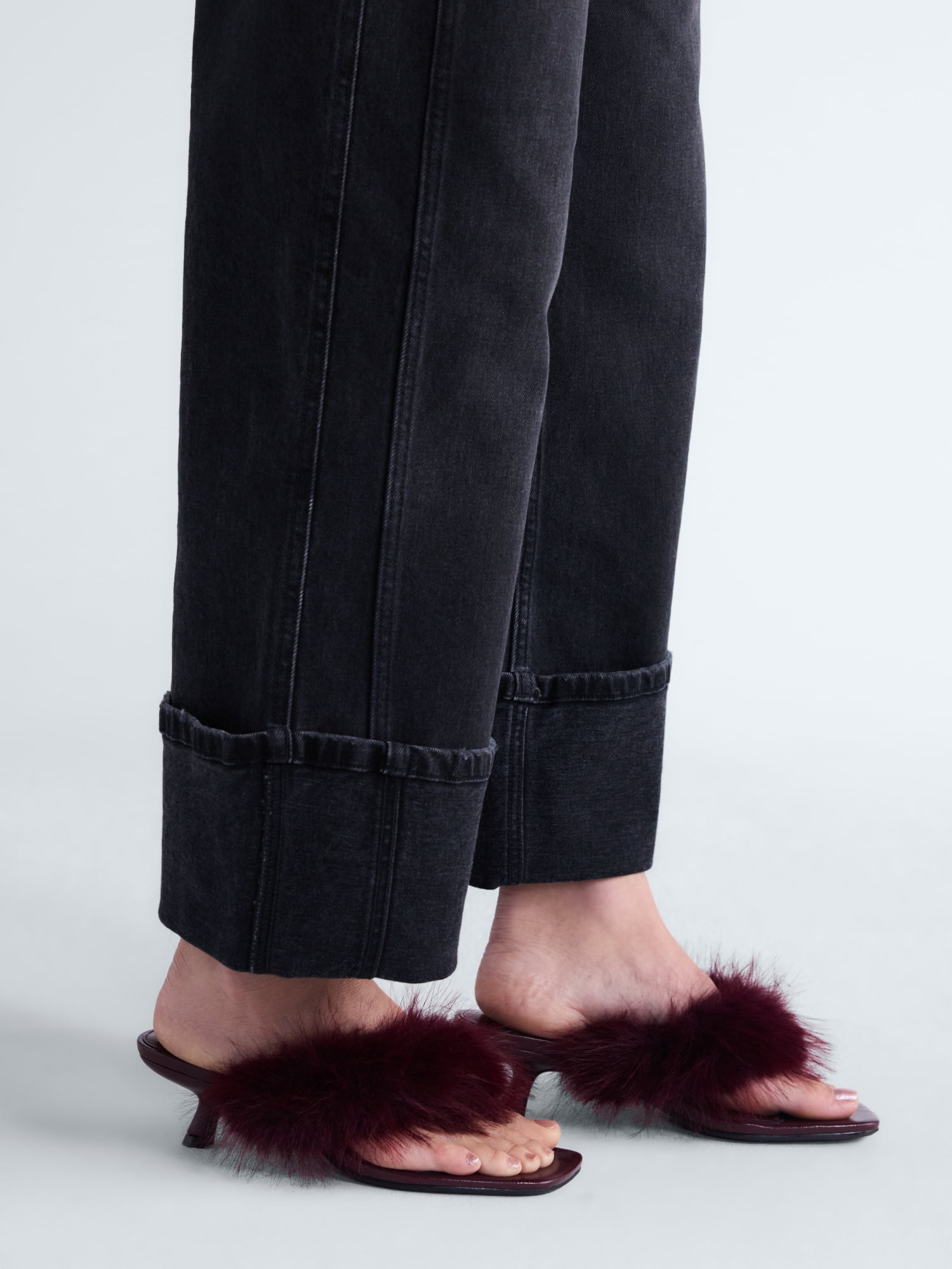 Scoop Women's Faux Fur Kitten Heels