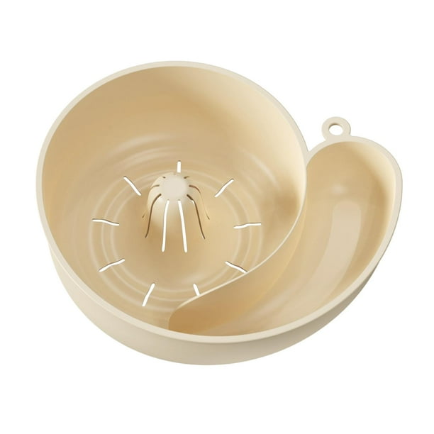 Cesta de escurrido para fregadero de cocina, cesta para lavar alimentos y frutas, forma bonita, multiusos Blanco cremoso