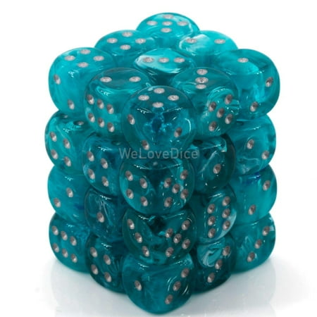 DND Dice Set-Chessex D&D Dice-12mm Cirrus Aqua and Silver Plastic Polyhedral Dice Set-Dungeons and Dragons Dice Includes 36 Dice – D6 (CHX27865) price history on PriceWatchPro