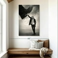 thumbnail image 2 of Elephant Stock Still Standing Wall Art - Vertical Canvas Wall Art - Living Room Wall Decor - People Canvas - Gray And Black Decor By Tommy Ingberg - 32" x 48", 2 of 4