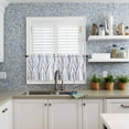 thumbnail image 6 of Kitchen Curtains Set, Blue Branches Kitchen Curtains and Valances Set, Contemporary Abstract Silhouette Rod Pocket Tier Curtains 36 Inch Length for Cafe/Bedroom Windows, 6 of 6