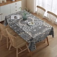 thumbnail image 2 of Boho Bohemia Flower Rectangle Tablecloth 60"x84",Waterproof Polyester Rectangle Table Cloth, Wipeable Spillproof Polyester Tablecloth for Dining, Camping, Indoor and Outdoor, 2 of 5
