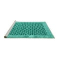 thumbnail image 2 of Ahgly Company Machine Washable Indoor Square Abstract Turquoise Blue Contemporary Area Rugs, 5' Square, 2 of 4