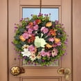 thumbnail image 7 of Dvumao 15.7-Inch Artificial Spring Wreath, Flower Wreath with Green Leaves for Front Door, Wall, Window, Indoor and Outdoor Home Decor, 7 of 7