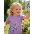 thumbnail image 4 of Lanbubble Girls Graphic T-Shirt Short Sleeve Tees with Butterfly Print Summer Casual Tops, Sizes 5-6, 4 of 8