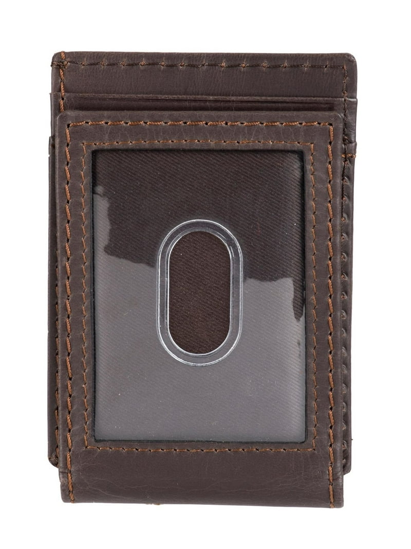 Genuine Dickies Men's RFID Leather Magnetic Front Pocket Wallet