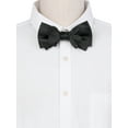 thumbnail image 4 of INSPIRE CHIC Men's Pre-tied Flower Solid Color Bow Ties for Elegant Wedding One Size Black, 4 of 4