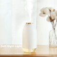 thumbnail image 5 of Humidificador USB para dormitorio, plantas, oficina, humidificador de niebla fría pequeño portátil de 300 ml con luz (blanco) Hs, 5 of 5