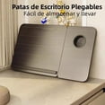 thumbnail image 4 of Mesa para Cama Plegable, Escritorio Portatil Laptop, Mesita Laptop con Portavasos y Ranura Inclinación Ajustable de 5 Niveles Comer, Jugar, Estudiar Trabajar negro, 4 of 7