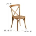 thumbnail image 6 of Flash Furniture 2 Pack HERCULES Series Oak Cross Back Chair, 6 of 14