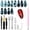 Black Cat Eye Magnet Set, variant on modelones Cat Eye Magnetic for Nails,15PCS Cat Eye Gel Nail Polish Magnet Tools Powerful Set Wand Magnet Summer Nail Polish Square Round Magnet Stick Diverse Glassy Cateye Effect