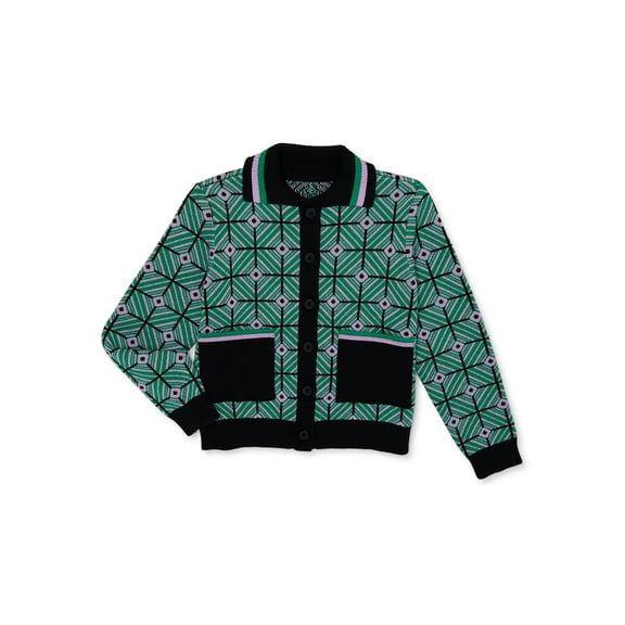 Nik and Leksi Girls Jacquard Cardigan, Sizes 4-16