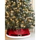 thumbnail image 3 of Falda de árbol de Navidad Falda de árbol de Navidad de terciopelo rojo Decoración de fondo de árbol de Navidad Delantal Falda de árbol de Navidad Forma de cinturón, 3 of 5