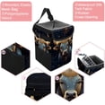 thumbnail image 2 of Taurus Constellation Foldable Car Trash Bin with Lid, Leak-proof Mini Trash Can for Car, Hanging Storage Bag Included, 2 of 6