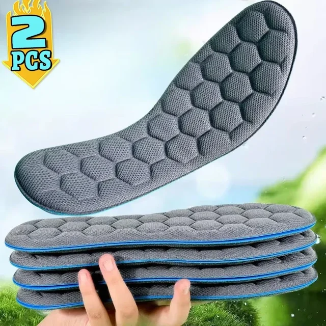Plantillas de masaje 5D Unisex, zapatos deportivos súper suaves, plantilla para pies, cestas para correr, suela de zapato, soporte para arco, insercio