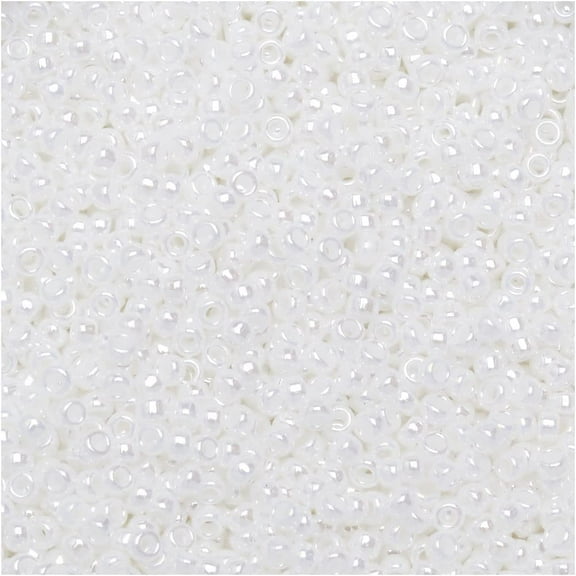 Miyuki Round Seed Bead Size 15/0 8.2g White Pearl
