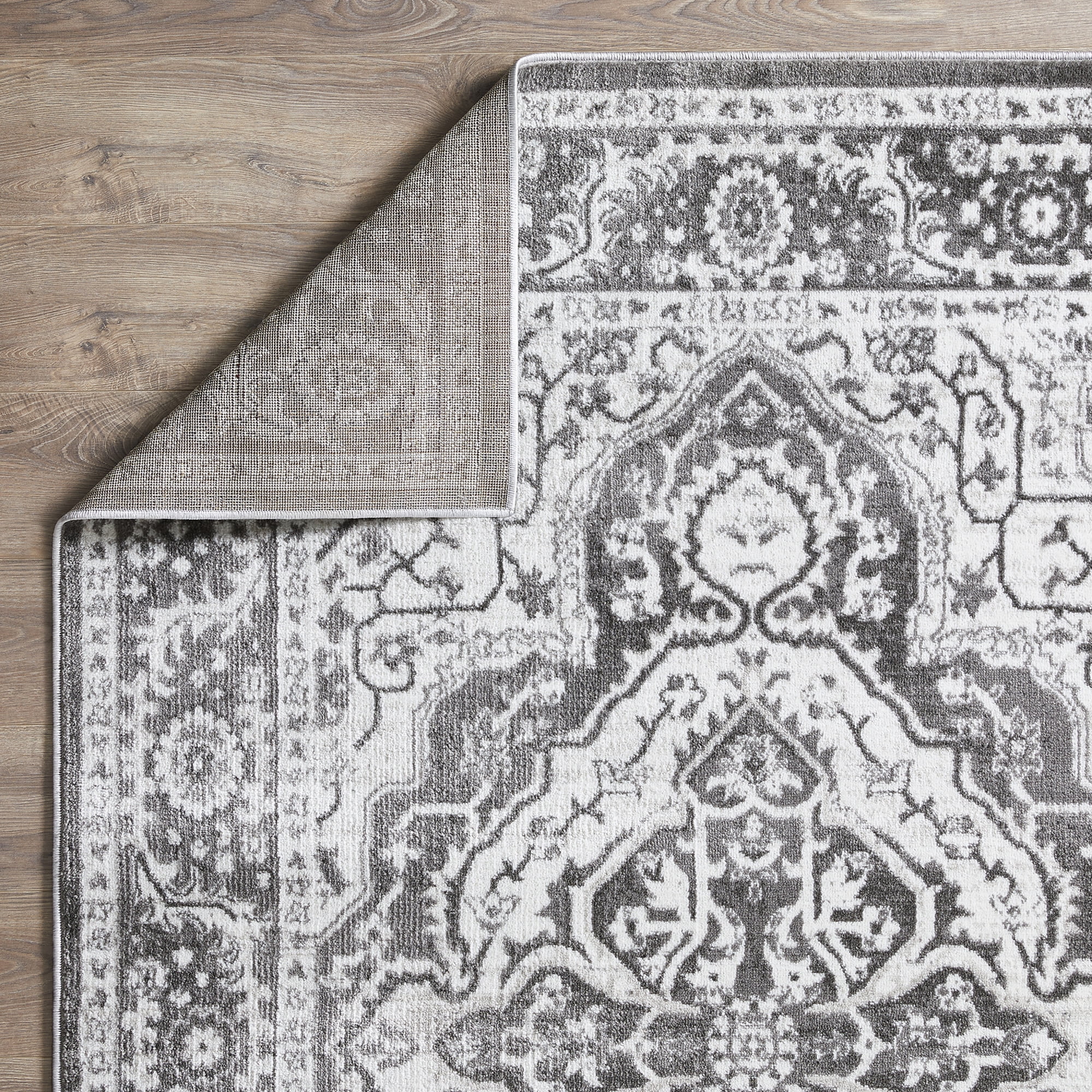 Loomaknoti Rhane Valok 3' x 5' Gray Oriental Indoor Accent Rug