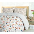 thumbnail image 4 of Ambesonne Fox Duvet Cover Sets, Animal Head and Colorful Flower, 2-Queen, Multicolor, 4 of 6