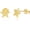 Star, variant on 14ct Solid Yellow Gold Moon Stud Earrings, Fine Jewelry, Anniversary Christmas Valentines Day Birthday Jewelry Gift for Women