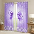 thumbnail image 2 of Castle Fairy Kawaii Bowknot Black Out Curtains for Boys Girls,Dreamy Princess Curtains Pack of 2 (42x63 Each),Bling Glitter Bedroom Curtains,Luxury Bedroom Decor, 2 of 6