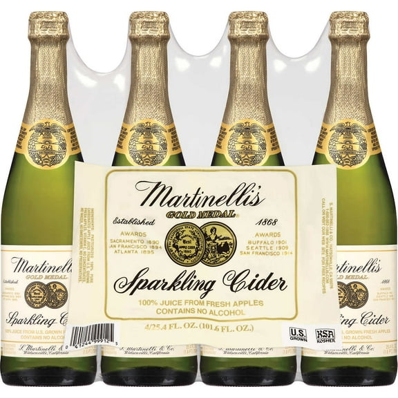 Martinellis Sparkling Cider 25.4 Fluid Ounce (Pack of 4)