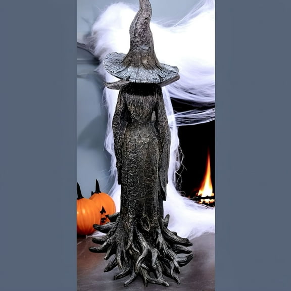 LAMIRO 24" Witch Statue,Tree Branch,New in Box
