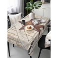 thumbnail image 6 of Texas Star Vintage Table Cloth, Waterproof Tablecloth for Rectangle Tables, Retro Brown Berry Wooden Reusable Washable Fabric Table Cover for Restaurant Kitchen Dining Tables 54"x108", 6 of 9