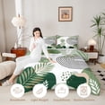 thumbnail image 3 of Homewish Mid-Century Plants Twin Comforter Sets,Boho Lines Artwork Bedding Set,White Green,Reversible,2-Piece,1 Comforter and 1 Pillowcase, 3 of 7
