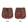 thumbnail image 5 of Vsdgher Dinosaur Christmas Print Women's Running Double Layer Shorts High Waisted with Pockets Elastic Yoga Workout Athletic Gym Sports, 5 of 8