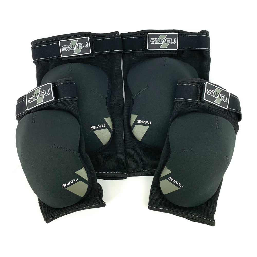 Snafu Multisport Knee and Elbow Pads (Fits Under Pants, Great for