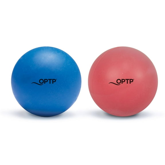 OPTP Massage Ball Set – Moderate and Firm Density Therapy Ball Set – Deep Tissue Massage Balls for Plantar Fasciitis, Sore Muscle Relief — Super Pinky Ball and Super Firm Ball