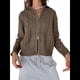thumbnail image 3 of Cárdigan de Punto con Cuello Alto y Larga para Mujer, Moderno y Elegante, con Cremallera Frontal, Abrigo Extragrande para Otoño Café L, 3 of 7