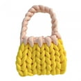 thumbnail image 2 of Milageto Handwoven Handbag Elegant Shoulder Bag Fashion Pouch Shopping Bag Soft Purse Yellow, 2 of 8