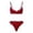 D425/Red, variant on Afdoent Women's Bikini Sets Womens Swimwear Summer Two Piece Swimsuit Adjustable Strap Beach Bikini Vacation Outfits
